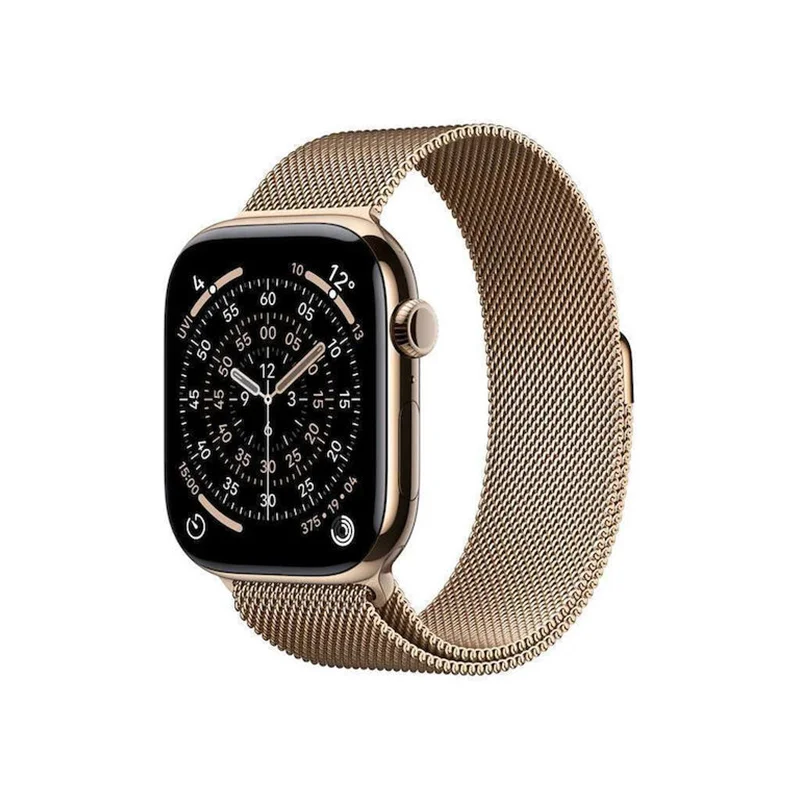 Φωτογραφία προϊόντος: Apple Watch Series 11 GPS + Cellular 46mm Gold Titanium Case with Gold Milanese Loop - S/M