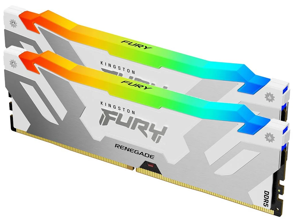 Φωτογραφία προϊόντος: KINGSTON Memory KF572C38RWAK2-32 FURY Renegade WHITE RGB DDR5, 7200MT/s, 32GB kit of 2