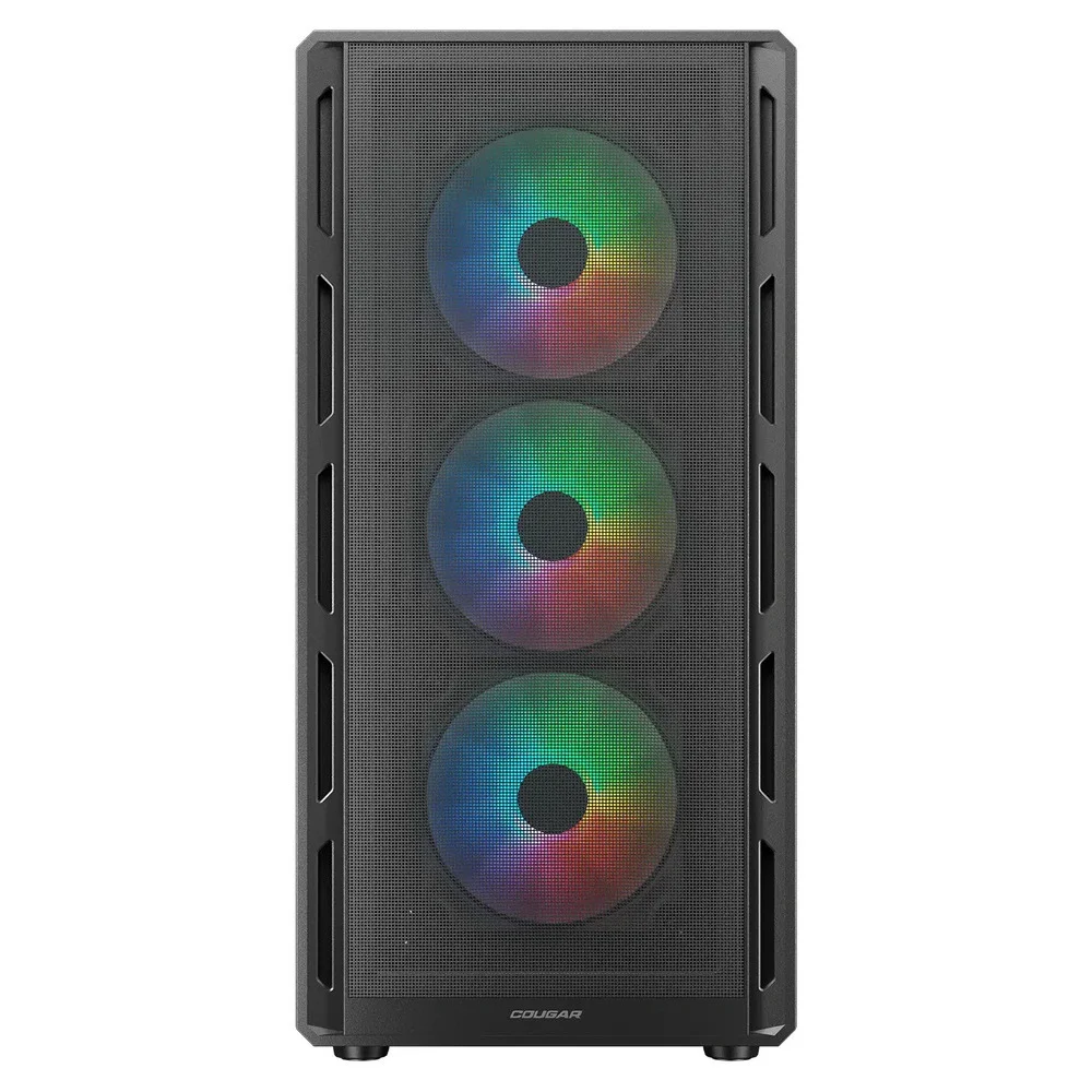 Φωτογραφία προϊόντος: CC-COUGAR Case AIRFACE PURE RGB Tempered Glass Middle ATX Black (4x120mm RGB fans preinstalled)