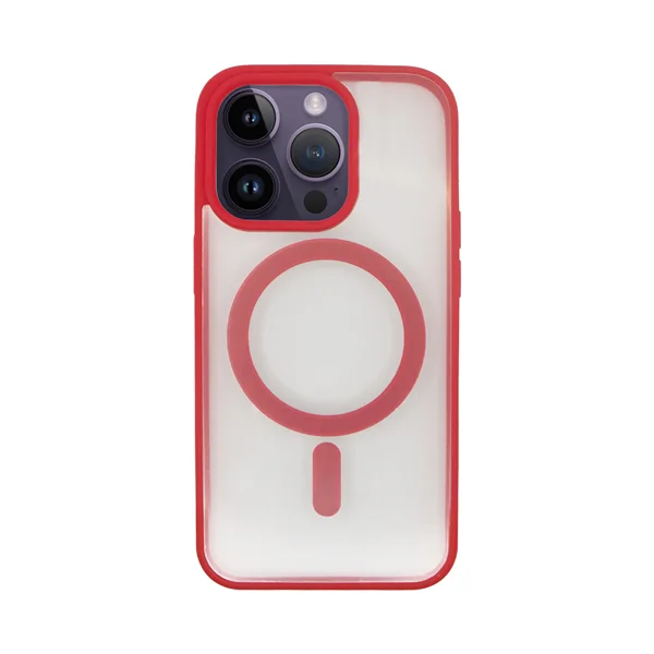 Φωτογραφία προϊόντος: Vivid Magsafe Silicone Case Apple iPhone 14 Pro Transparent/Red