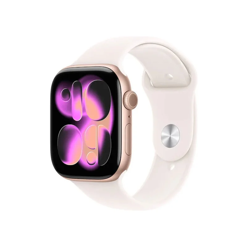 Φωτογραφία προϊόντος: Apple Watch Series 11 GPS + Cellular 46mm Rose Gold Aluminium Case with Light Blush Sport Band - S/M