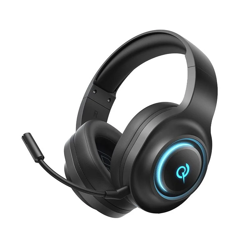 Φωτογραφία προϊόντος: QCY Heroad V200 Wireless Quad Black - Bluetooth & WiFi & USB-A & USB-C RGB Gaming Headset PS4/PS5/PC