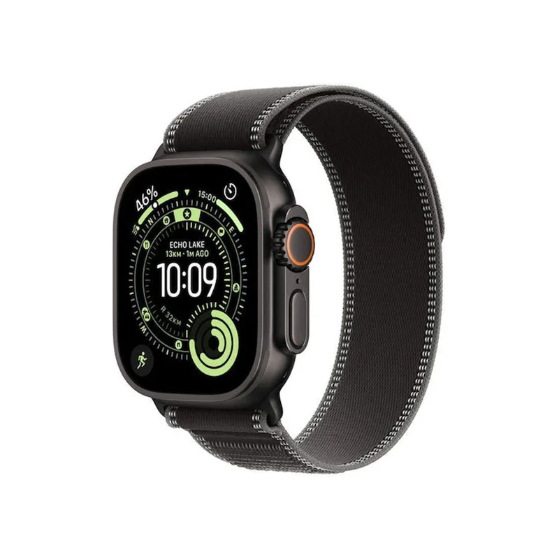 Φωτογραφία προϊόντος: Apple Watch Ultra 3 GPS + Cellular 49mm (Black Titanium Case with Black/Charcoal Trail Loop - M/L)
