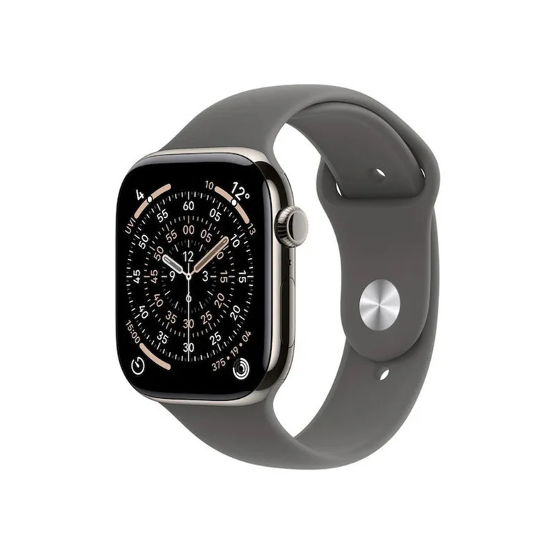 Φωτογραφία προϊόντος: Apple Watch Series 11 GPS + Cellular 42mm Natural Titanium Case with Stone Grey Sport Band - S/M