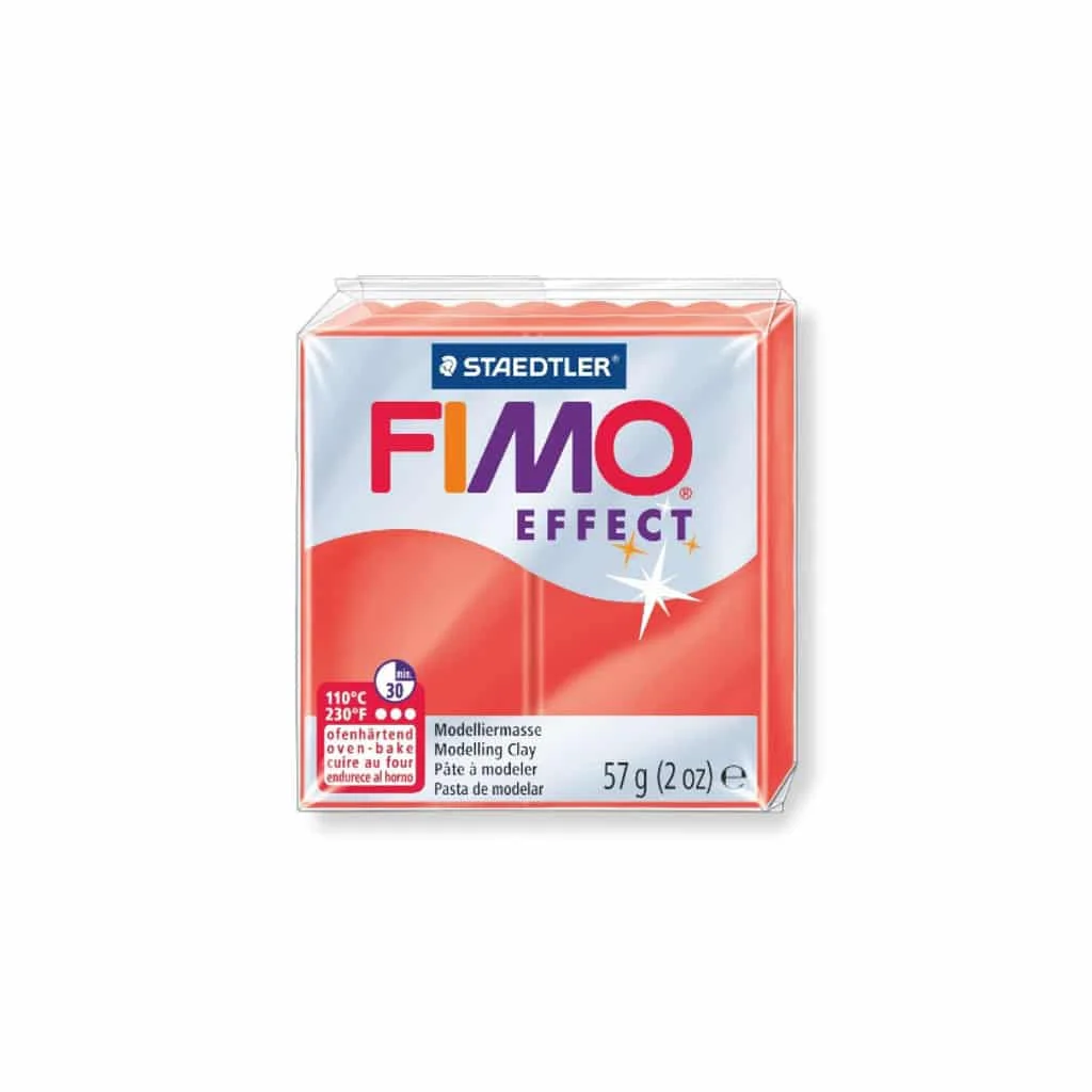 Φωτογραφία προϊόντος: FIMO Staedtler Effect Ημιδιαφανές Κόκκινο (Translucent Red) 204