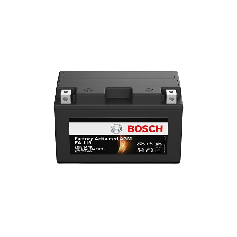Φωτογραφία προϊόντος: Bosch FA119 AGM Μπαταρία Μοτοσυκλέτας 12V 6.5Ah 90A (YT7B-BS) Α+