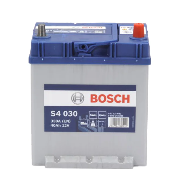 Φωτογραφία προϊόντος: Bosch S4030 – 12V 40Ah 330A (EN) – Μπαταρία Αυτοκινήτου Atos – 187×127×227 mm Δ+