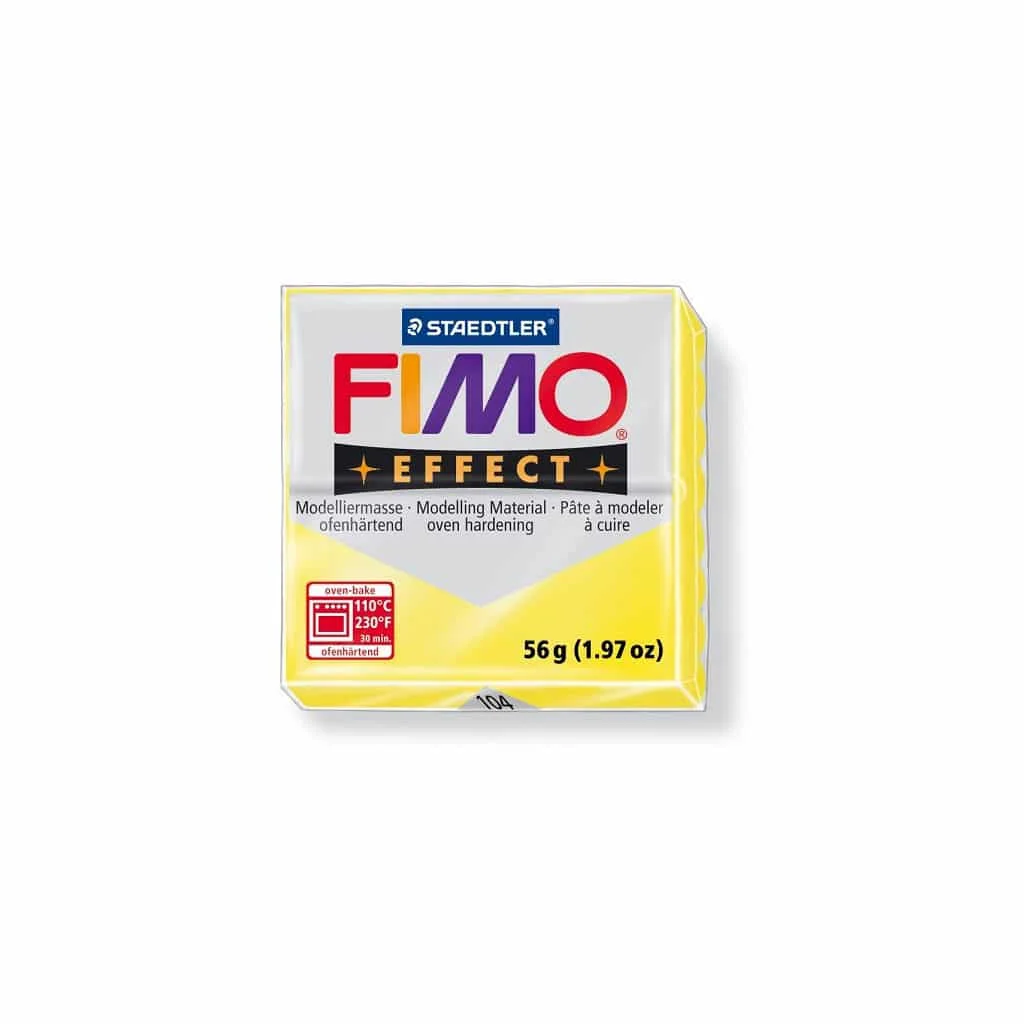 Φωτογραφία προϊόντος: FIMO Staedtler Effect Ημιδιαφανές Κίτρινο (Translucent Yellow) 104