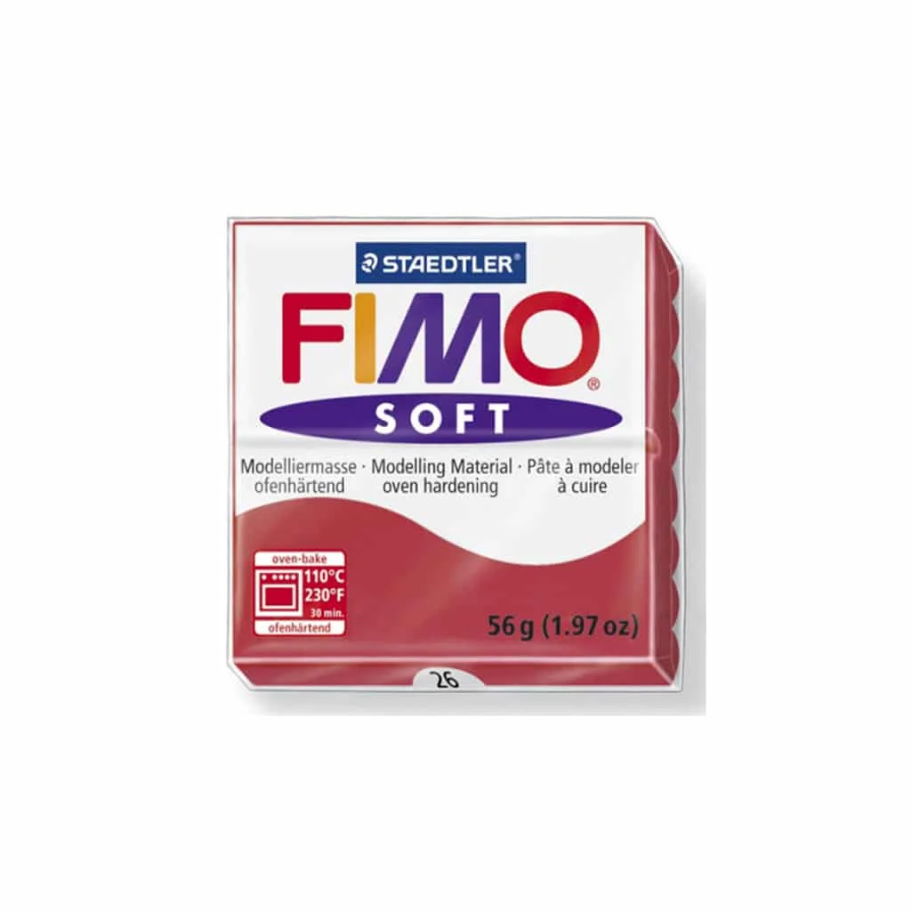 Φωτογραφία προϊόντος: FIMO Staedtler Soft Κερασί (Cherry Red) 026
