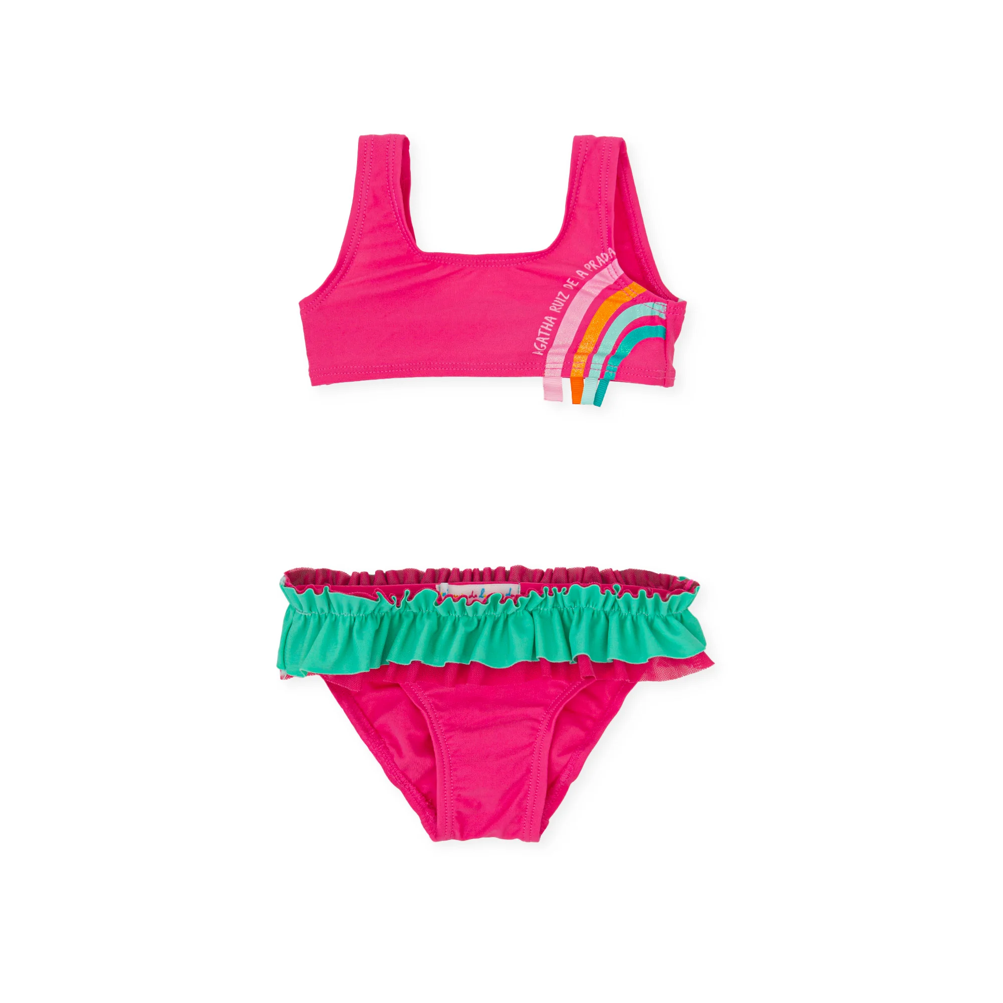 Φωτογραφία προϊόντος: Agatha Ruiz De La Prada παιδικό μαγιό για κορίτσι rainbow σε φούξια χρώμα