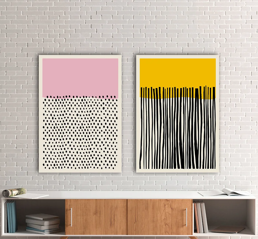 Φωτογραφία προϊόντος: Πίνακας σε καμβά Abstract lines δίπτυχος "ΠΡΟΣΦΟΡΑ"
