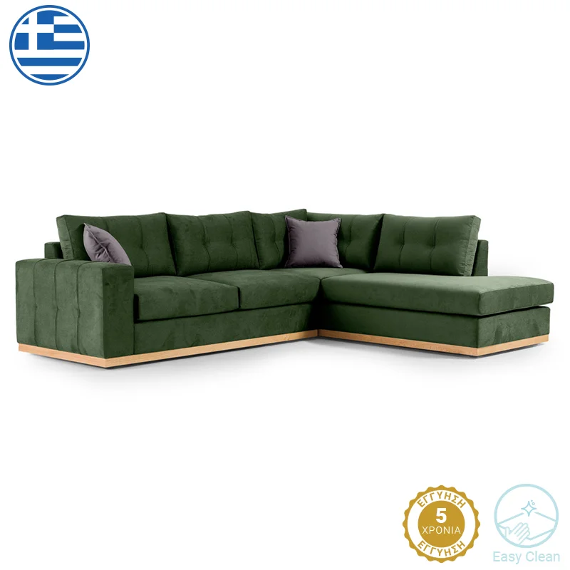 Φωτογραφία προϊόντος: Γωνιακός καναπές αριστερή γωνία Boston pakoworld ύφασμα κυπαρισσί-ανθρακί 280x225x90εκ