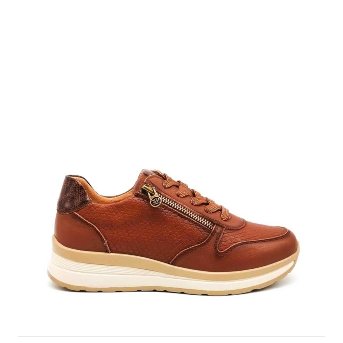 Φωτογραφία προϊόντος: 30s TREINTAS SHOES ΓΥΝΑΙΚΕΙΟ ΑΝΑΤΟΜΙΚΟ ΔΕΡΜΑΤΙΝΟ SNEAKERS ΤΑΜΠΑ L-4272 Ταμπά