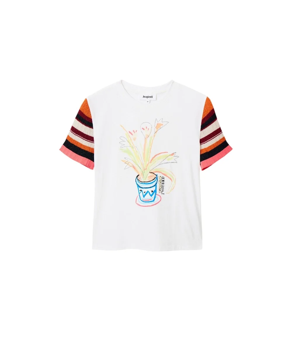 Φωτογραφία προϊόντος: Desigual - Γυναικείο T-shirt Tricou 23SWTK80-1000 Λευκό
