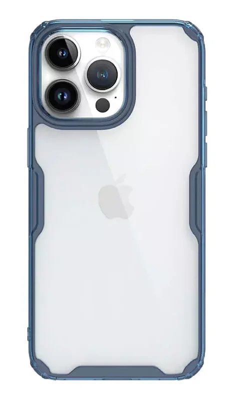 Φωτογραφία προϊόντος: NILLKIN θήκη Nature Pro για iPhone 15 Pro Max, διάφανη-μπλε