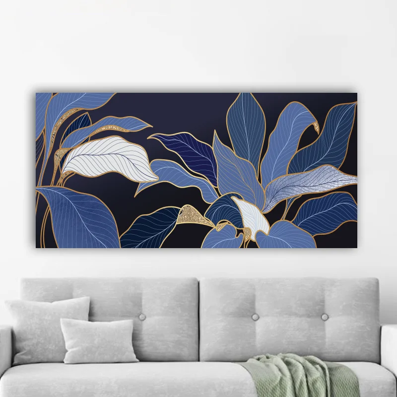 Φωτογραφία προϊόντος: Πίνακας σε καμβά Blue leaf art