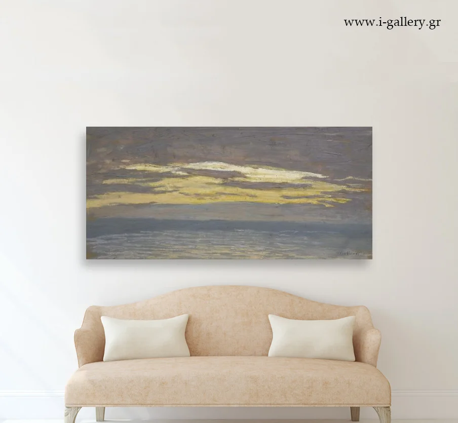 Φωτογραφία προϊόντος: Πίνακας σε καμβά View of the sea at sunset Monet