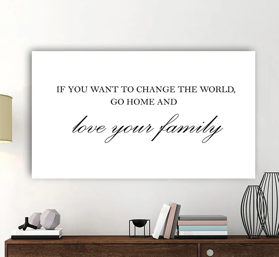 Φωτογραφία προϊόντος: Πίνακας σε καμβά Love yout family πανοραμικός