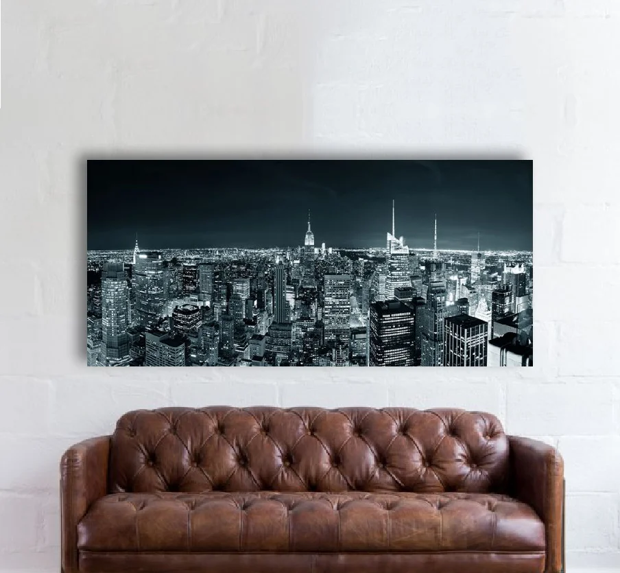 Φωτογραφία προϊόντος: Πίνακας σε καμβά Manhattan skyline, πανοραμικός