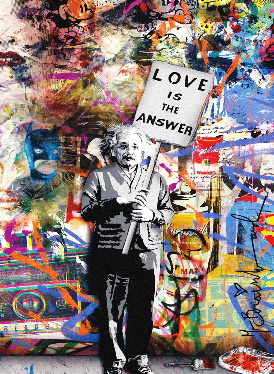 Φωτογραφία προϊόντος: Πίνακας σε καμβά Love is the answer, street art