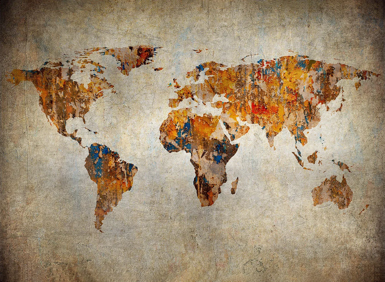 Φωτογραφία προϊόντος: Πίνακας σε καμβά Vintage World Map