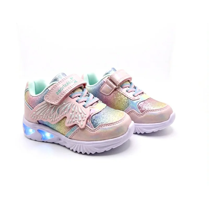 Φωτογραφία προϊόντος: Κοριτσίστικα sneakers Zak Shoes SD29118 πολύχρωμα με πεταλούδα και φωτάκια