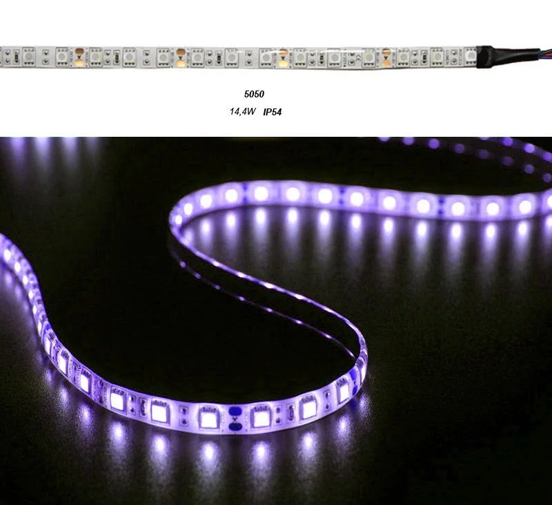 Φωτογραφία προϊόντος: ΤΑΙΝΙΑ LED 5m 12VDC 14.4W/m 5050 60LED/m RGB IP54