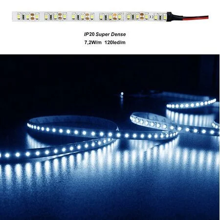 Φωτογραφία προϊόντος: ΤΑΙΝΙΑ LED 5m 12VDC 7.2W/m 2835 120LED/m ΜΠΛΕ IP20