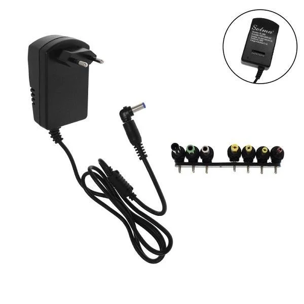 Φωτογραφία προϊόντος: OEM Universal φορτιστής/charger 3V-12V 3.1A 30W με 8 διαφορετικά βύσματα SL-668 SOLMA