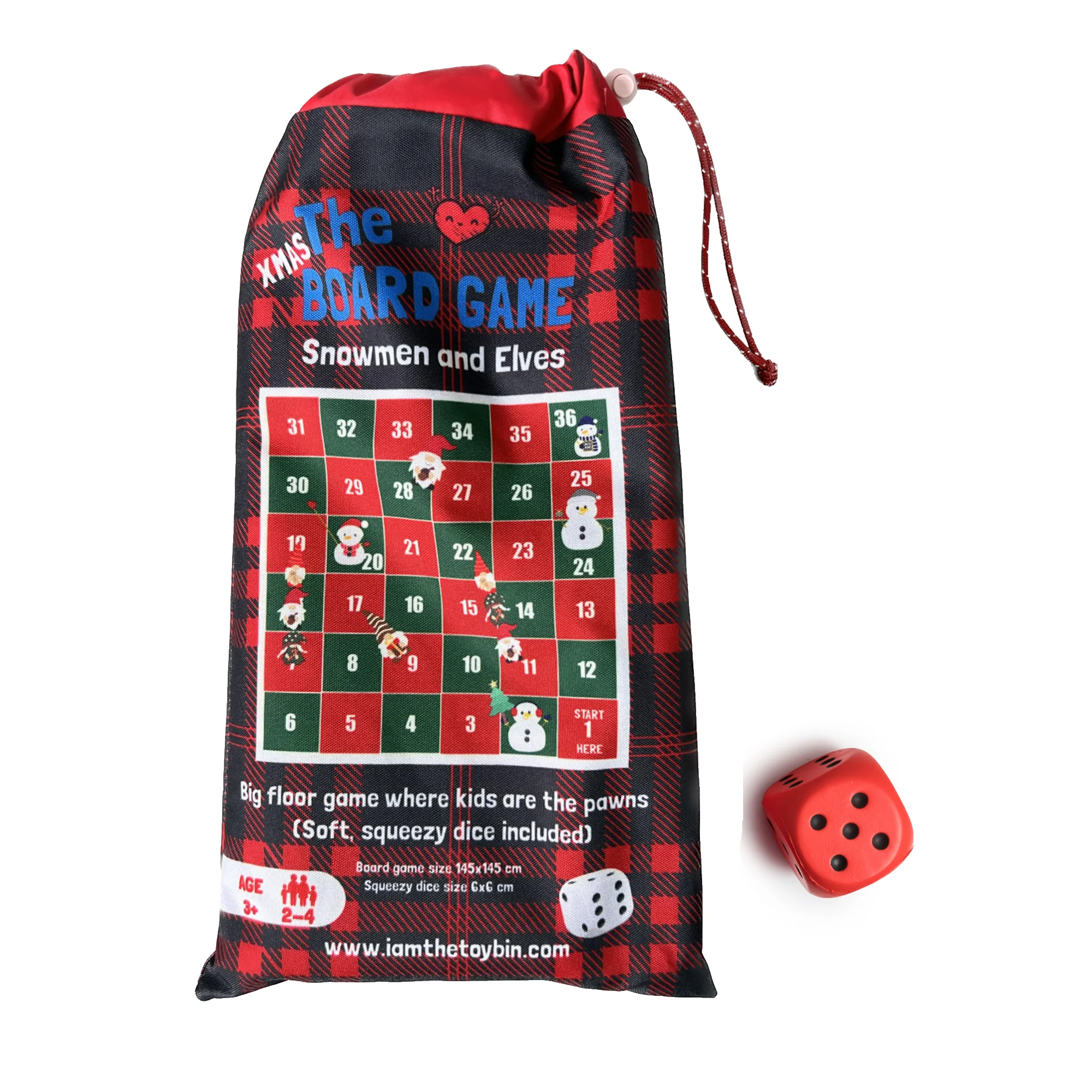 Φωτογραφία προϊόντος: BOARD GAME - Snowmen and Elves Επιδαπέδιο φιδάκι 145x145 χιονάνθρωποι και ξωτικά