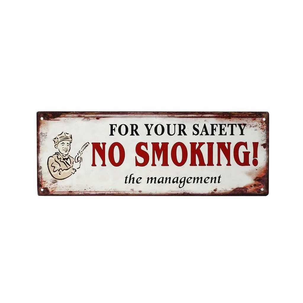 Φωτογραφία προϊόντος: ESPIEL ΤΑΜΠΕΛΑ "NO SMOKING" 13x36 CM