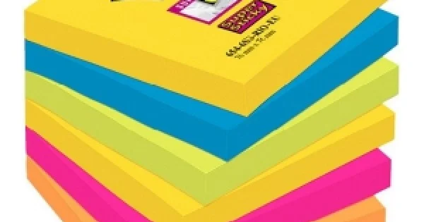 Φωτογραφία προϊόντος: 3Μ NOTES 3M 654TF 76X76mm ΠΟΛΥΧΡΩΜΑ 100Φ.