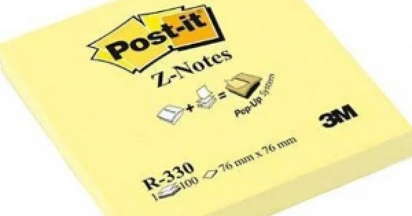 Φωτογραφία προϊόντος: 3Μ NOTES 3M Z-NOTES 76X76mm R-330 100Φ.