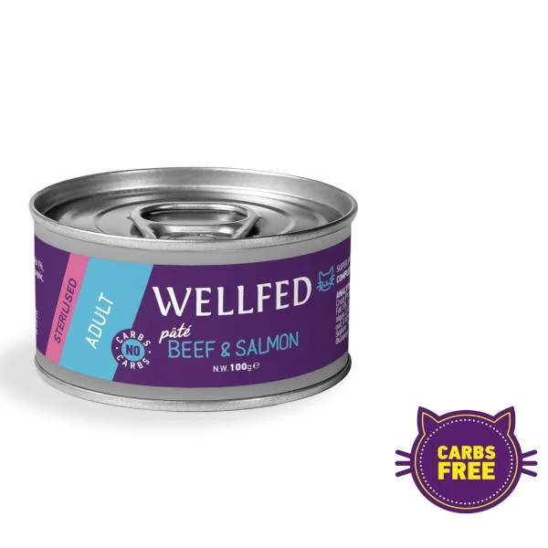 Φωτογραφία προϊόντος: Pet Interest Wellfed Sterilised Beef +amp; Salmon With Salmon Oil (Βοδινό – Σολομός) 6x100gr