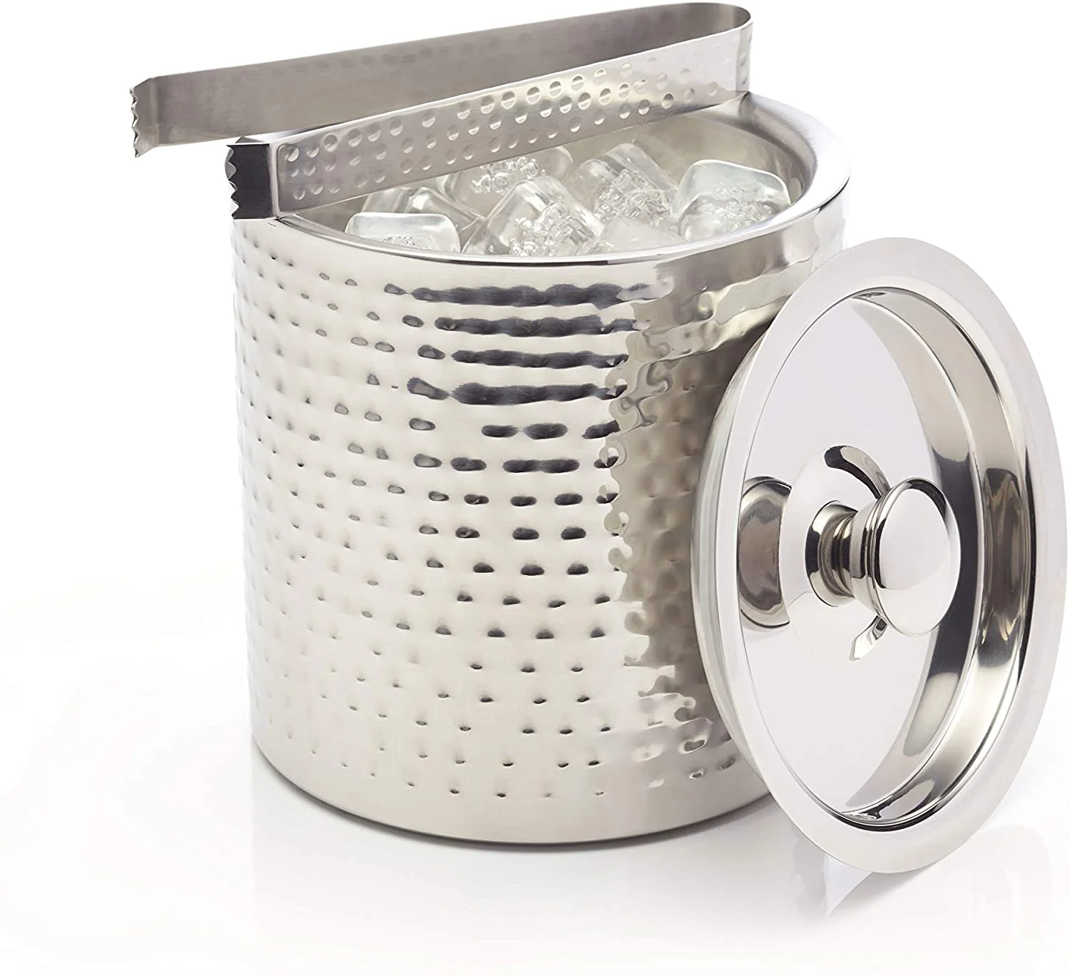 Φωτογραφία προϊόντος: kitchen craft Ανοξείδωτη Παγοθήκη Σφυρήλατη με Λαβίδα 15.5x16cm