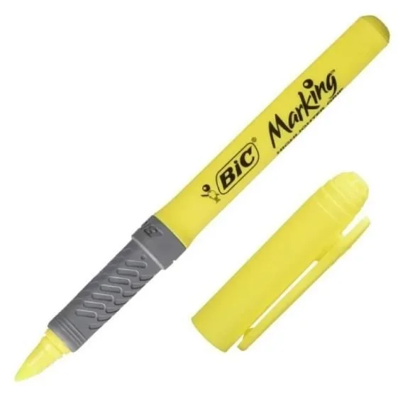 Φωτογραφία προϊόντος: Bic Μαρκαδόρος Υπογράμμισης Grip Κίτρινο (811935)