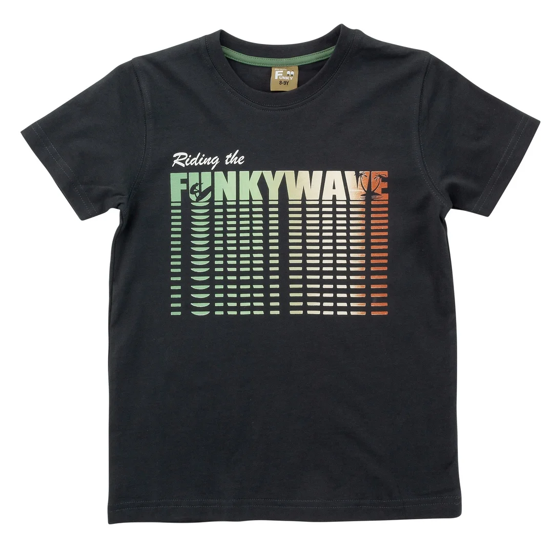 Φωτογραφία προϊόντος: For Funky Kids ΜΠΛΟΥΖΑ ΚΟΝΤΟΜΑΝΙΚΗ WAVES ΑΝΘΡΑΚΙ
