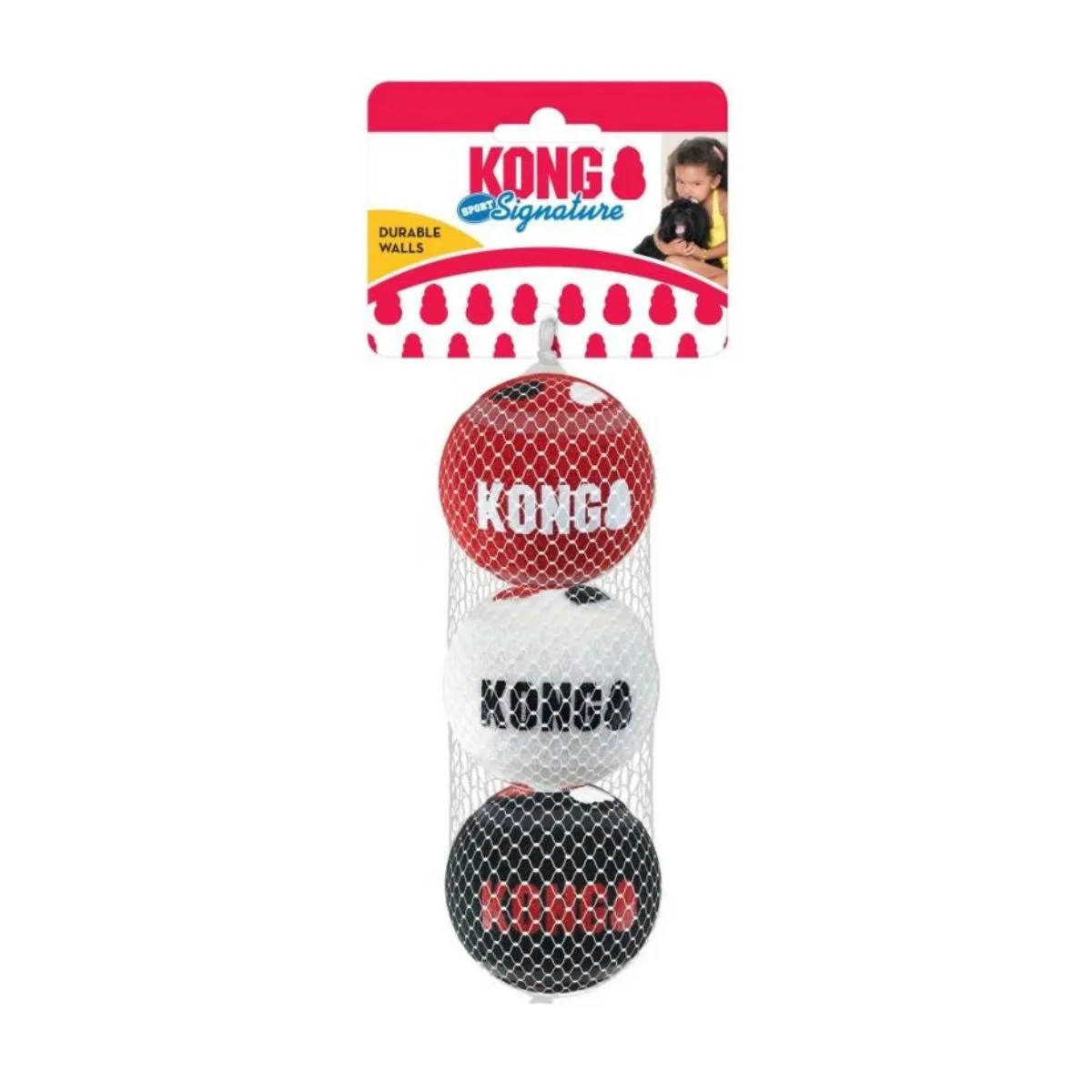 Φωτογραφία προϊόντος: Kong Signature Sport Balls Μπάλα Παιχνίδι Σκύλου Medium 3τμχ