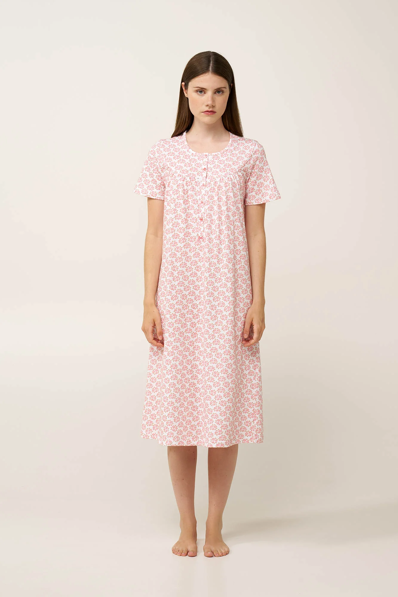 Φωτογραφία προϊόντος: VAMP 24329 NIGHTGOWN 100% COTTON COTTON SJ 110cmPlacket