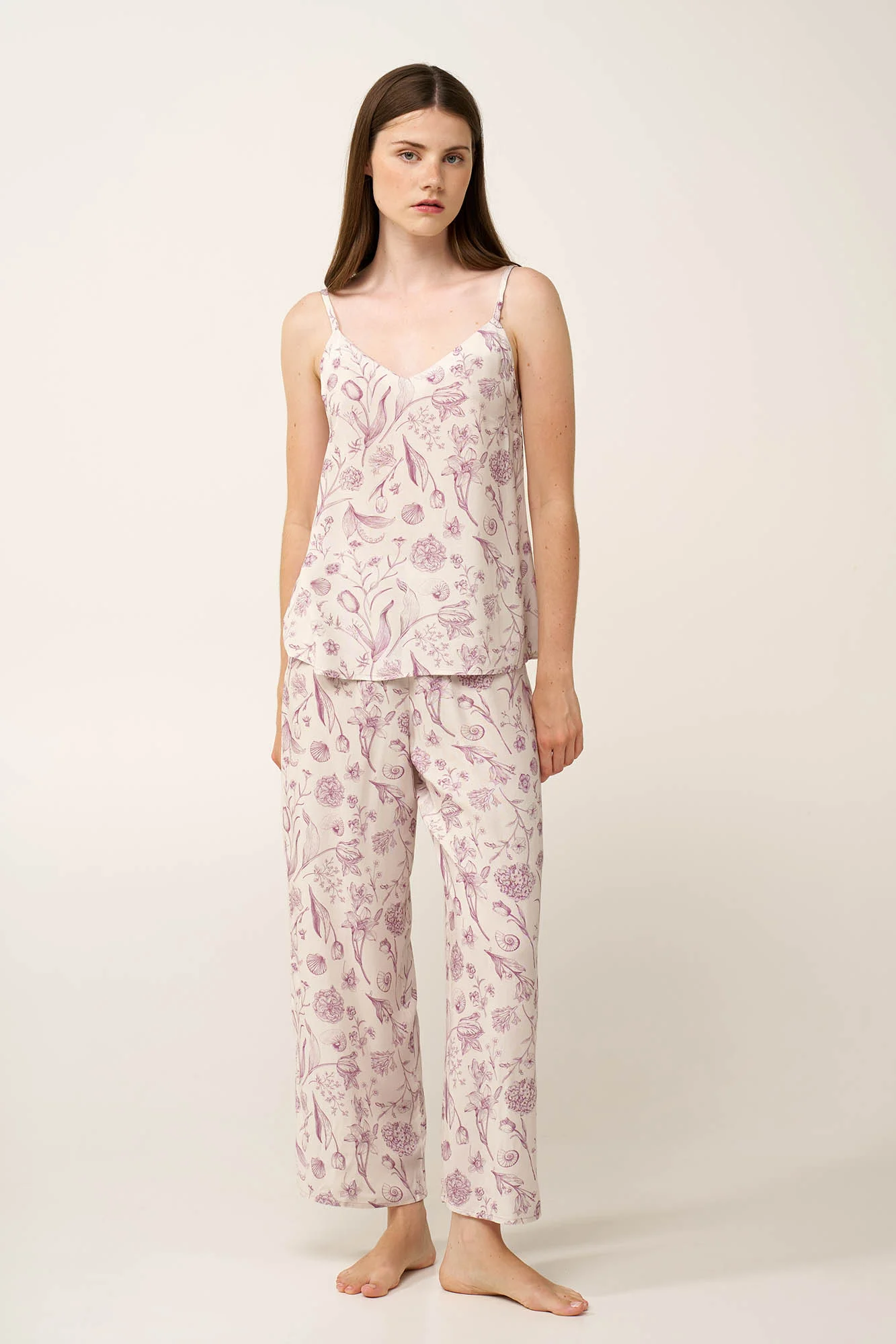 Φωτογραφία προϊόντος: VAMP : 24136 PYJAMAS 100% VISCOSE POPLIN 60cmPlainAnkle 7/8