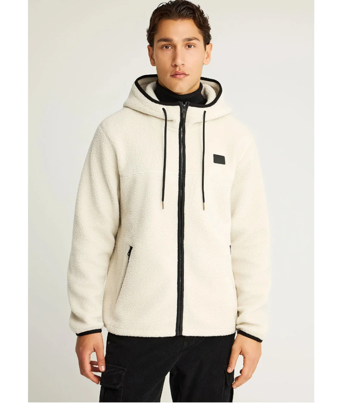 Φωτογραφία προϊόντος: FUNKY BUDDHA ZAKETA FLEECE MΕ ΚΟΥΚΟΥΛΑ FBM012-056-06 CLOUD CREAM COLLECTION ΧΕΙΜΩΝΑΣ 2025