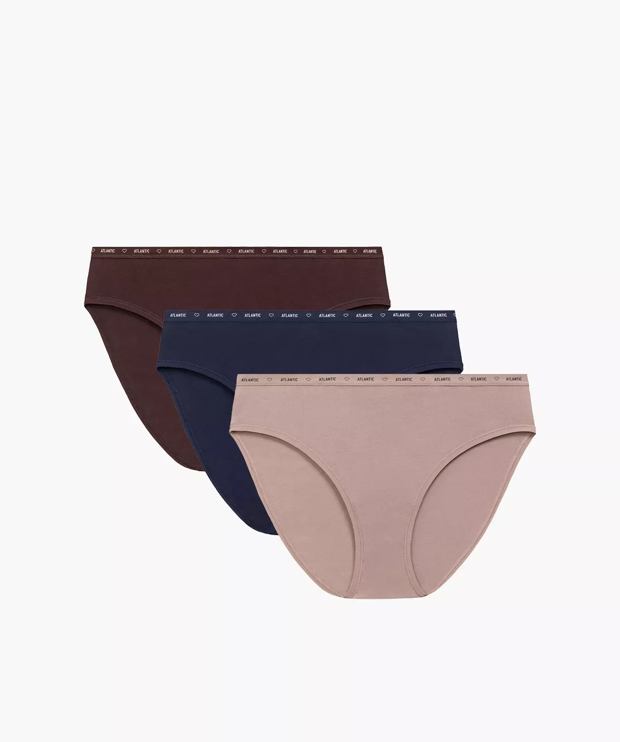 Φωτογραφία προϊόντος: ATLANTIC ΚΥΛΟΤΑΚΙΑ 3-Pack Women s sport panties high leg 3CLP-010-BRO/BEZC/GRA