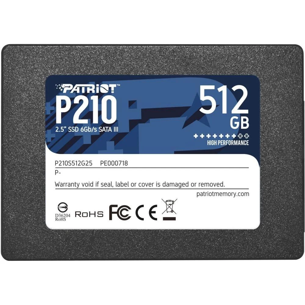 Φωτογραφία προϊόντος: Patriot P210 SSD 512GB 2.5'' SATA III