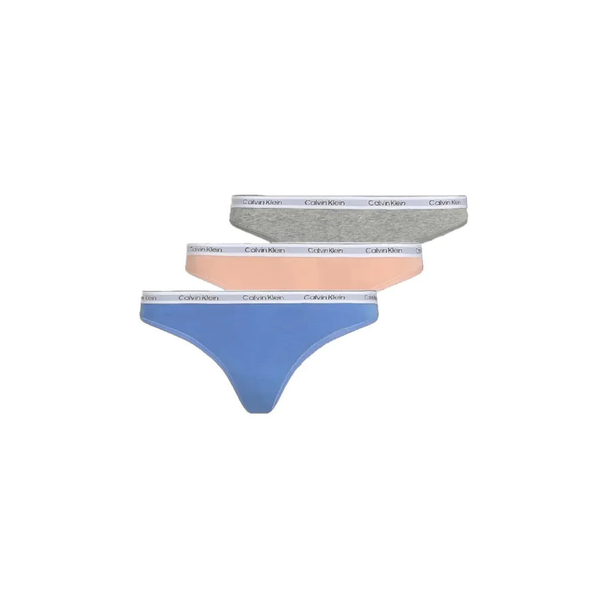 Φωτογραφία προϊόντος: Calvin Klein Γυναικείο String Modern Logo Thongs - Τριπλό Πακέτο, Χρώμα Glacier-Melon Frenzy-Grey