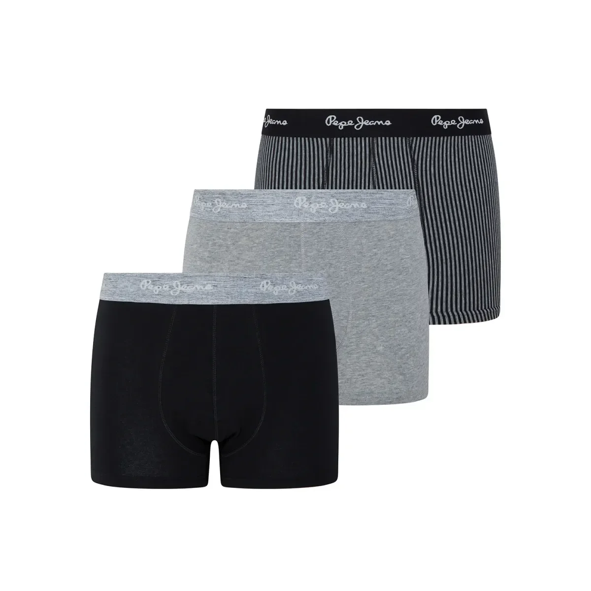 Φωτογραφία προϊόντος: Pepe Jeans Ανδρικό Boxer Pascal Short Trunk - Τριπλό Πακέτο, Χρώμα Grey Marl/Steel Blue/White
