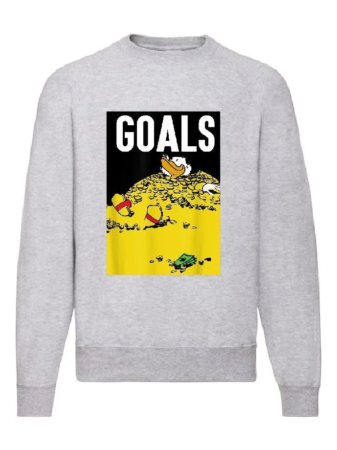 Φωτογραφία προϊόντος: Φούτερ Sweatshirt sweater Scrooge Mc Duck no2 Original Fruit of the loom 80% βαμβάκι Money goals