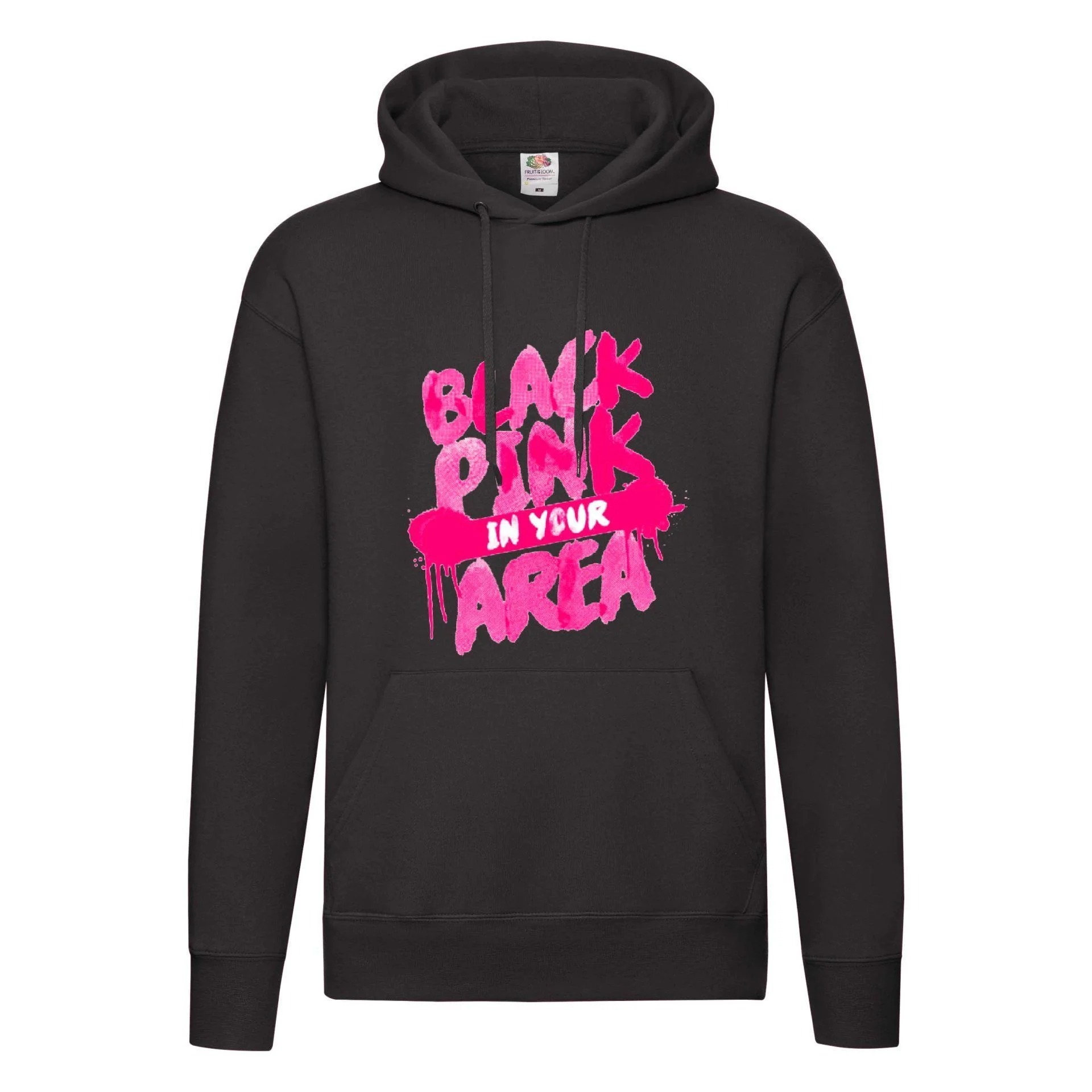 Φωτογραφία προϊόντος: Φούτερ με κουκούλα Black Pink no22 Original Fruit of the loom 70% βαμβάκι άριστης ποιότητας
