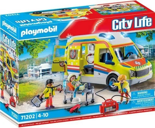 Φωτογραφία προϊόντος: Playmobil City Life Ασθενοφόρο με Διασώστες για 4-10 ετών