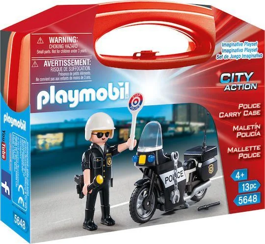 Φωτογραφία προϊόντος: Playmobil Βαλιτσάκι City Action Αστυνόμος με Μοτοσικλέτα για 4 ετών