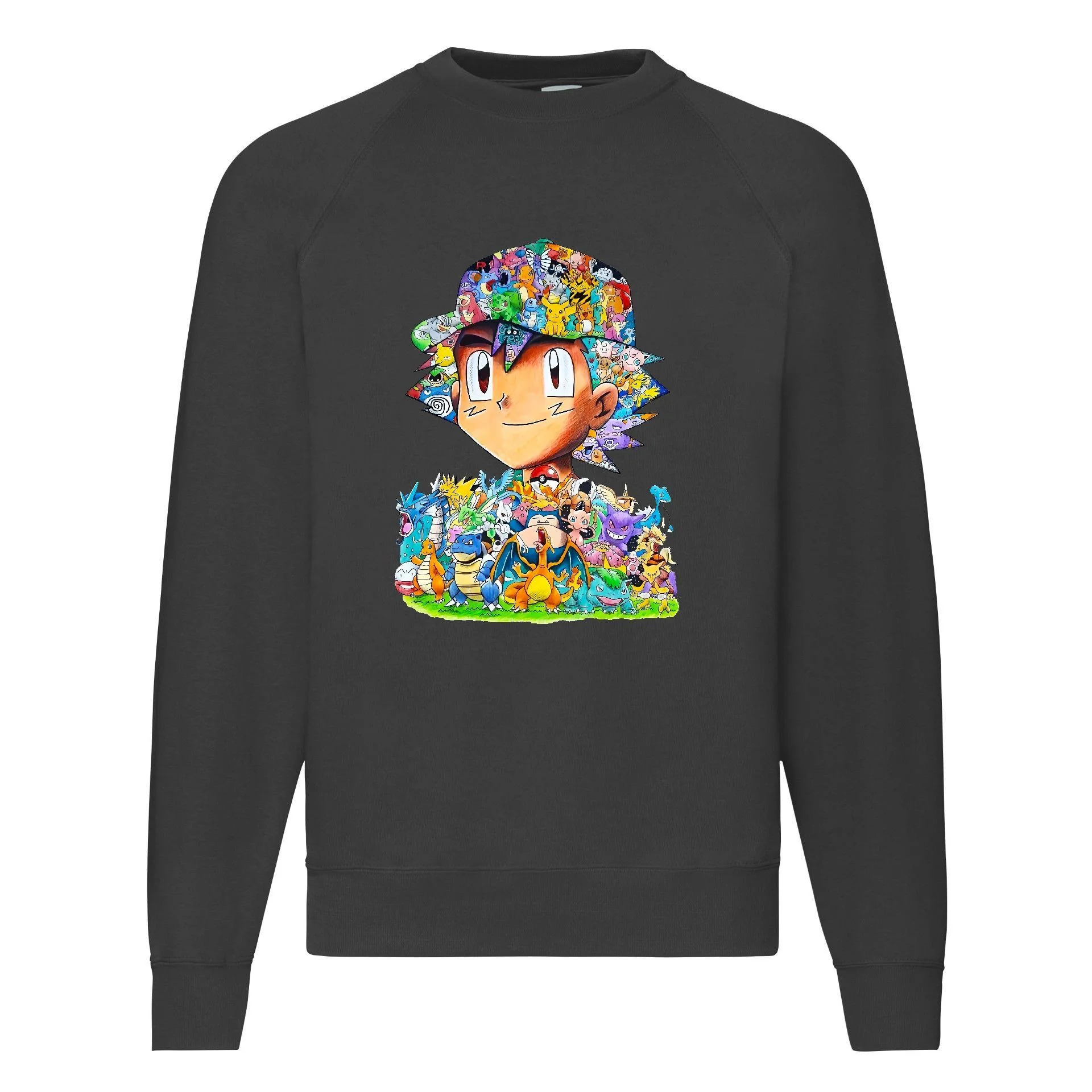 Φωτογραφία προϊόντος: Φούτερ Sweatshirt Sweater Pokemon Ash Ketchum no25 Original Fruit of the loom 80% βαμβάκι